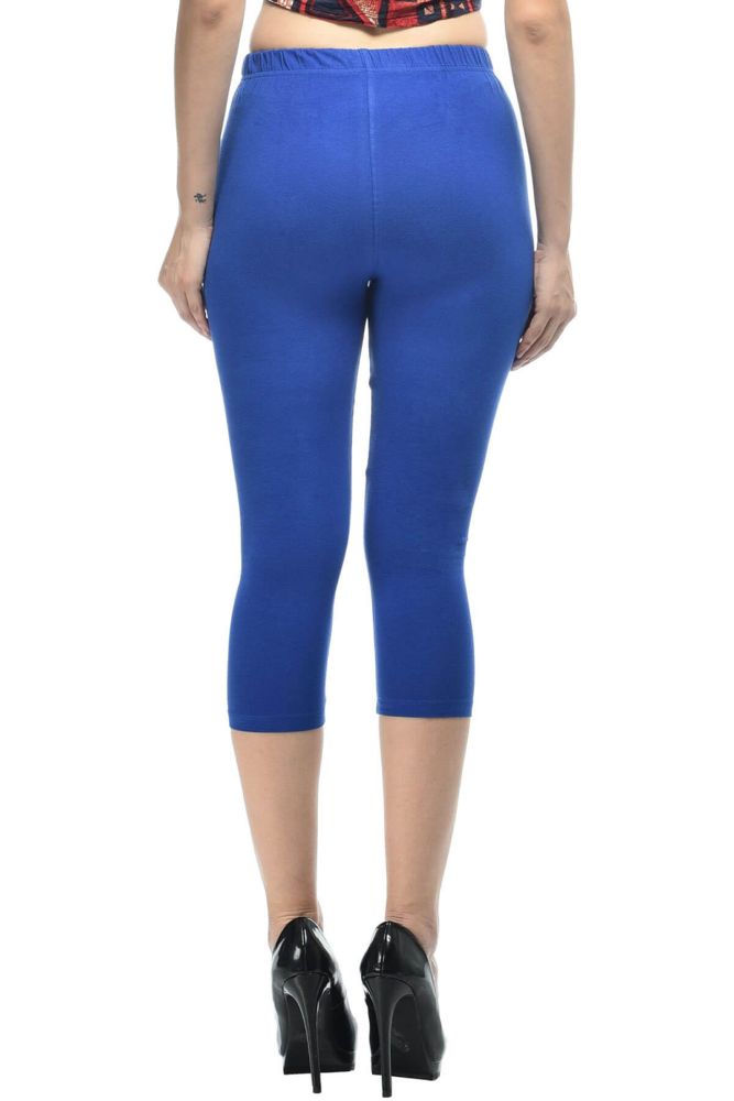 Picture of Frenchtrendz Modal Spandex Ink Blue Leggings Capris