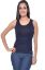 Picture of Frenchtrendz Viscose Spandex Navy Medium Length Tank Tops