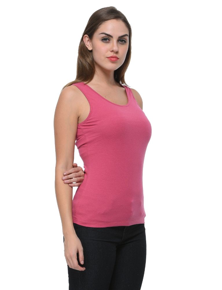Picture of Frenchtrendz Cotton Spandex Levender Medium Length Tank Top