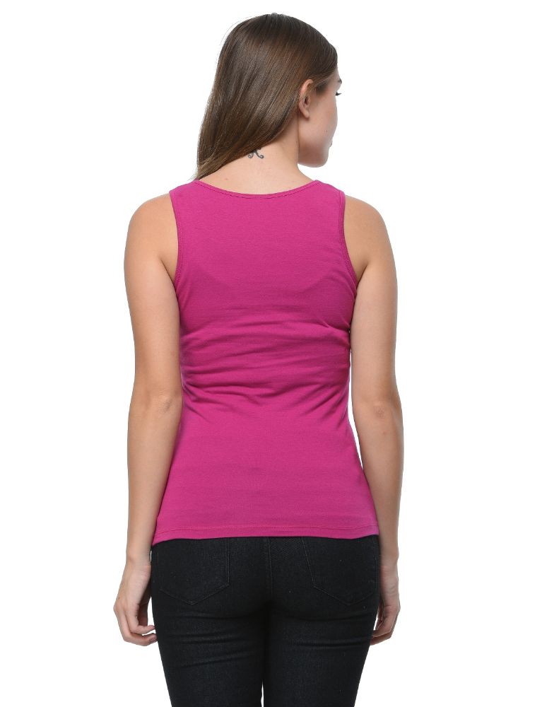Picture of Frenchtrendz Cotton Spandex Violet Medium Length Tank Top