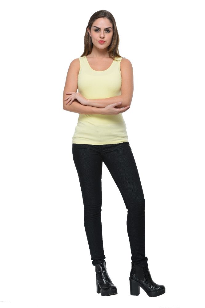 Picture of Frenchtrendz Cotton Spandex Butter Medium Length Tank Tops