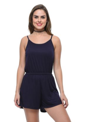 Picture of Frenchtrendz Poly Viscose Navy Romper