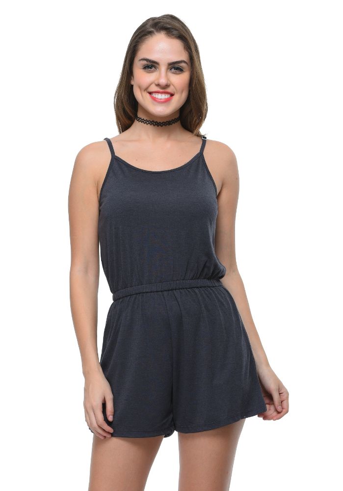 Picture of Frenchtrendz Poly Viscose Slate Romper