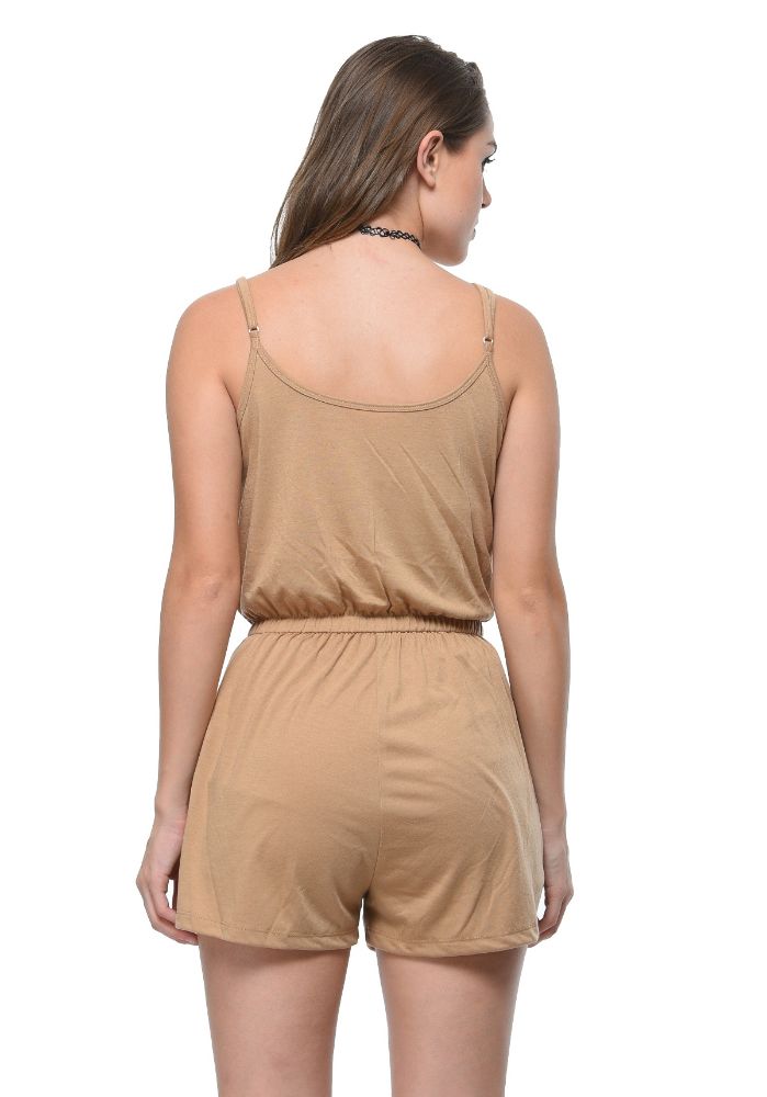 Picture of Frenchtrendz Poly Viscose Beige Romper