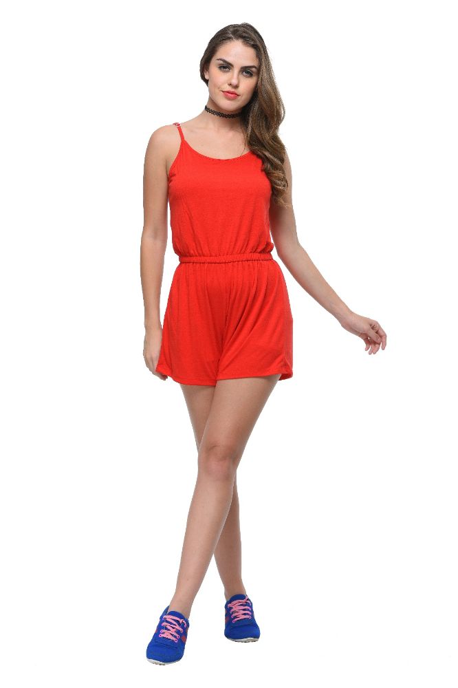 Picture of Frenchtrendz Poly Viscose Red Romper