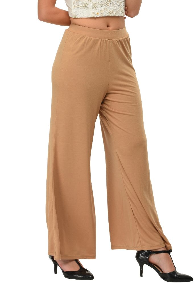 Picture of Frenchtrendz Poly Viscose Beige Palazzos