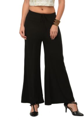 Picture of Frenchtrendz Poly Viscose Black Palazzos