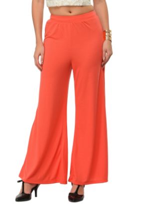 Picture of Frenchtrendz Poly Viscose Coral Palazzos