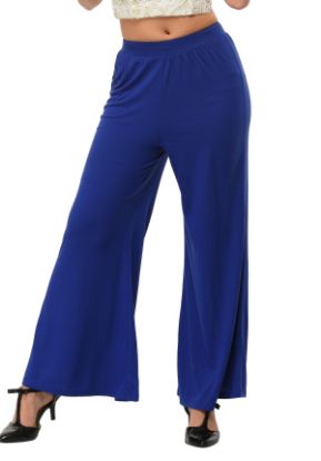 Picture of Frenchtrendz Poly Viscose Ink Blue Palazzos