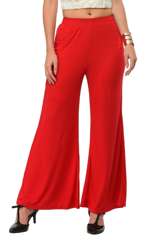 Picture of Frenchtrendz Poly Viscose Maroon Palazzos
