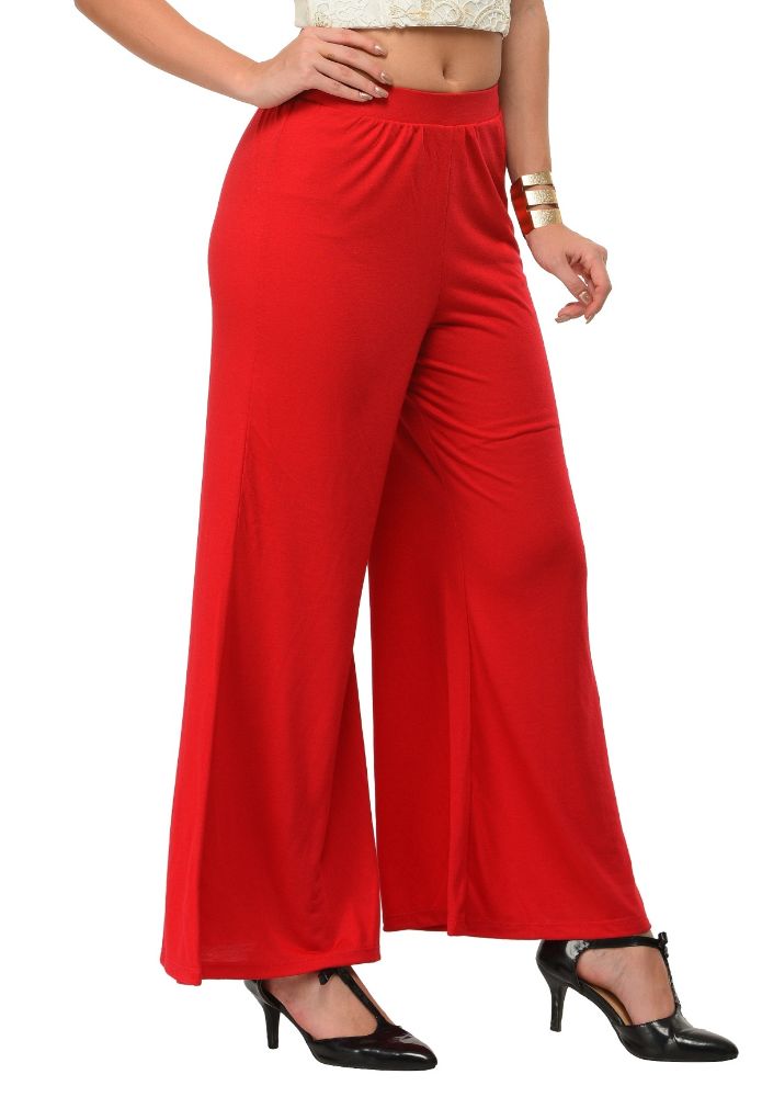 Picture of Frenchtrendz Poly Viscose Maroon Palazzos