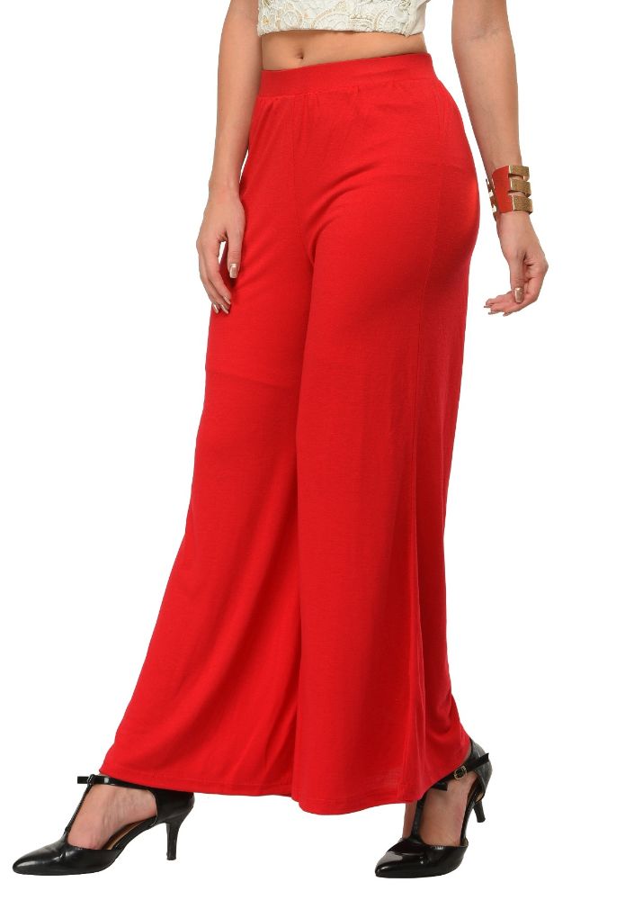 Picture of Frenchtrendz Poly Viscose Maroon Palazzos