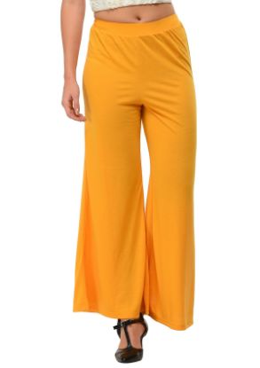 Picture of Frenchtrendz Poly Viscose Mustard Palazzos