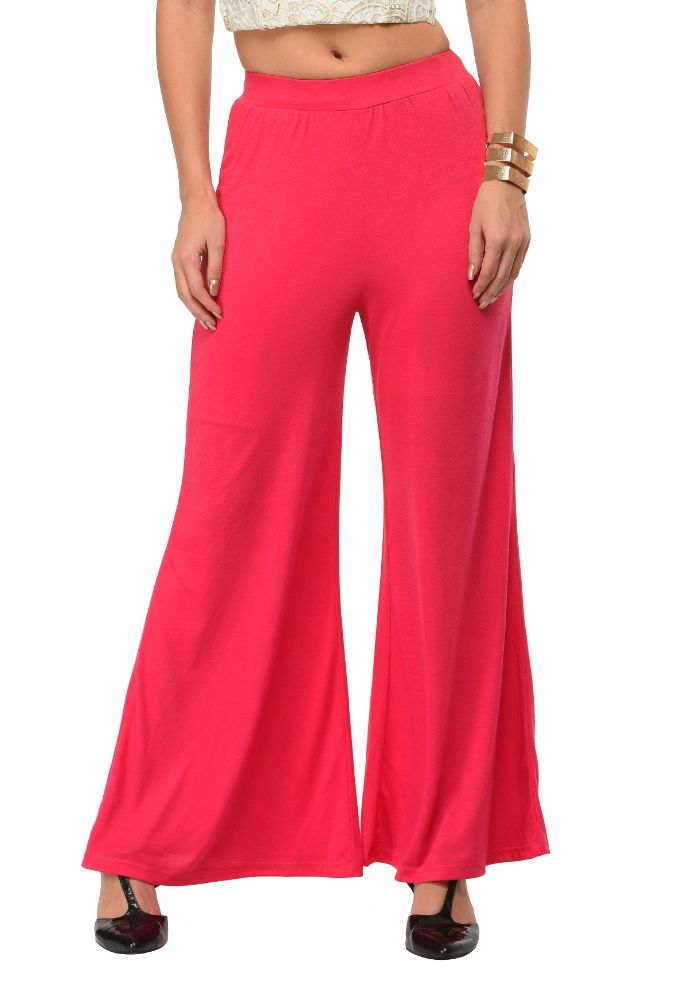 Picture of Frenchtrendz Poly Viscose Pink Palazzos