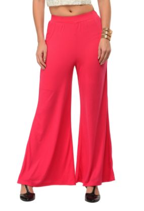 Picture of Frenchtrendz Poly Viscose Pink Palazzos