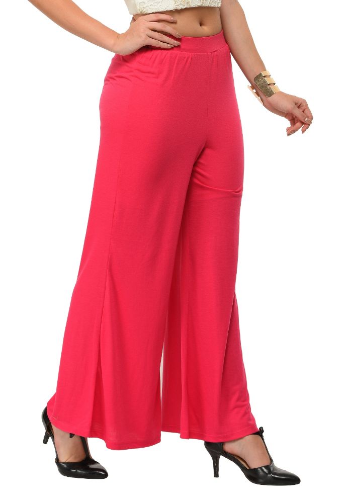 Picture of Frenchtrendz Poly Viscose Pink Palazzos
