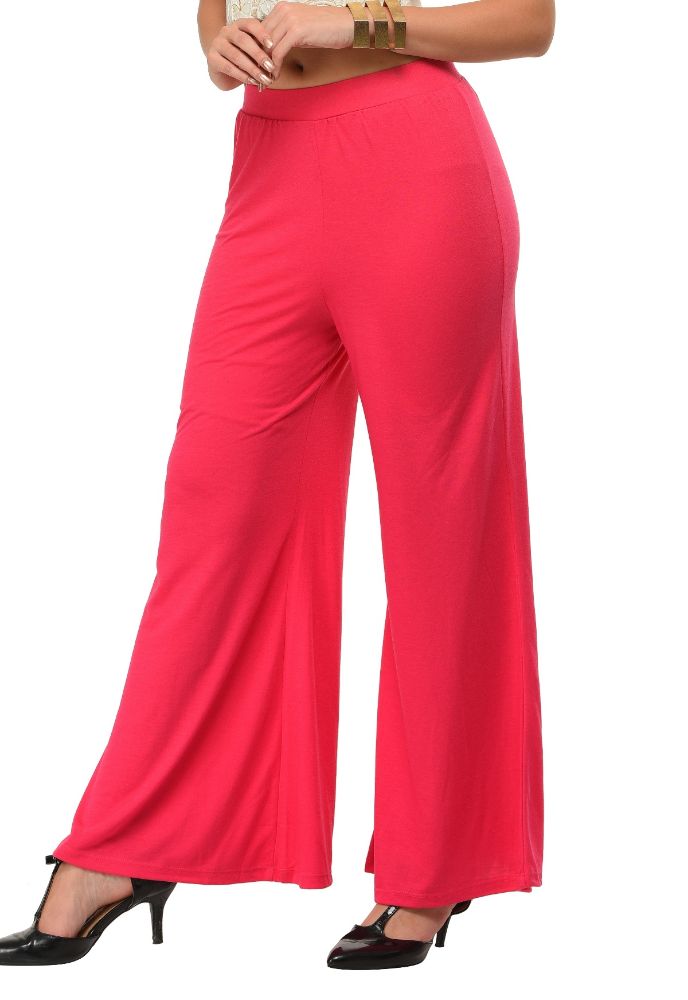 Picture of Frenchtrendz Poly Viscose Pink Palazzos