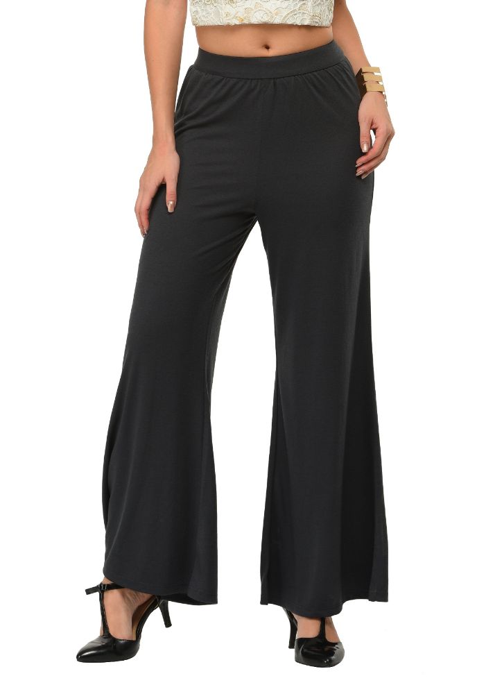 Picture of Frenchtrendz Poly Viscose Slate Palazzos
