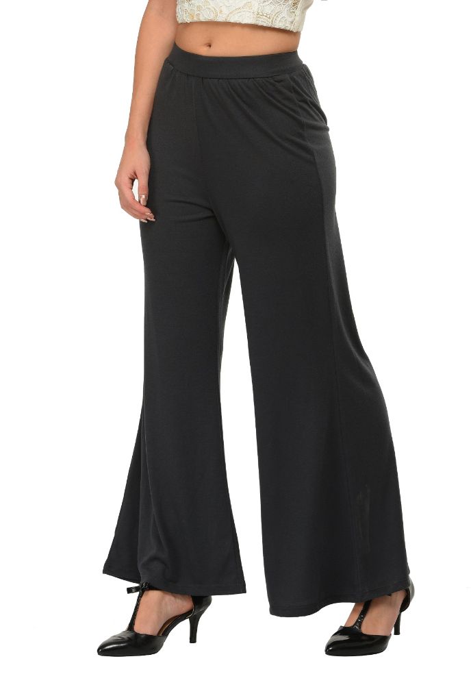 Picture of Frenchtrendz Poly Viscose Slate Palazzos