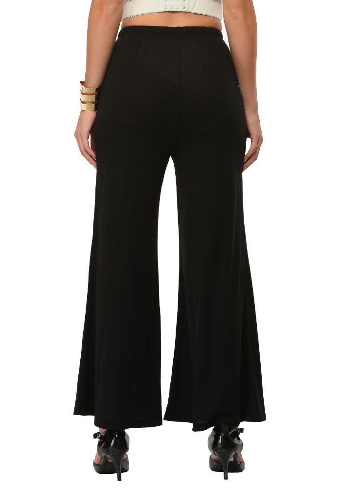 Picture of Frenchtrendz Poly Viscose Black Palazzos