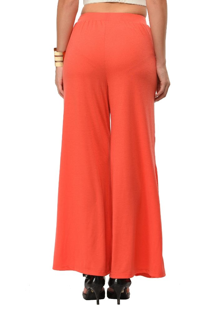 Picture of Frenchtrendz Poly Viscose Coral Palazzos