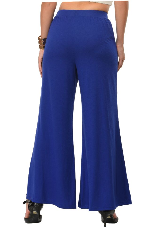 Picture of Frenchtrendz Poly Viscose Ink Blue Palazzos