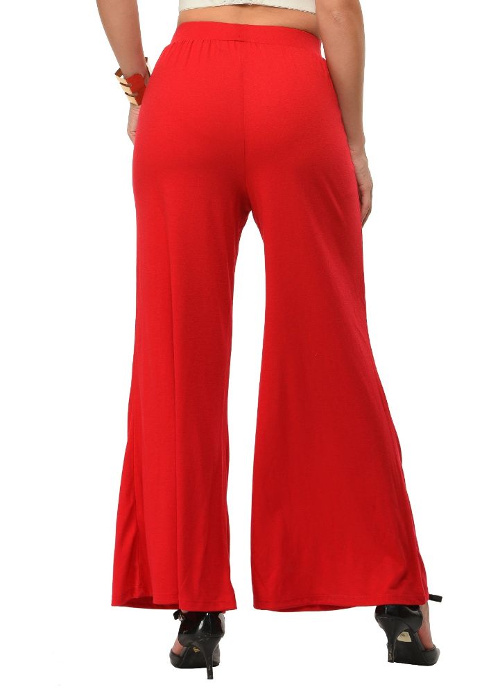 Picture of Frenchtrendz Poly Viscose Maroon Palazzos