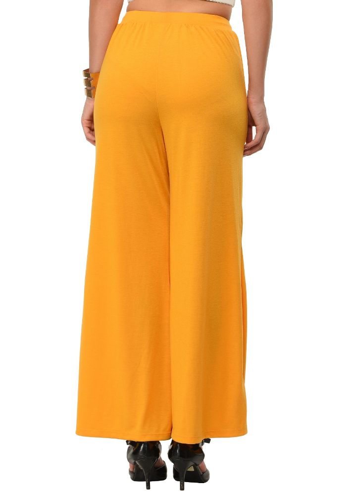 Picture of Frenchtrendz Poly Viscose Mustard Palazzos