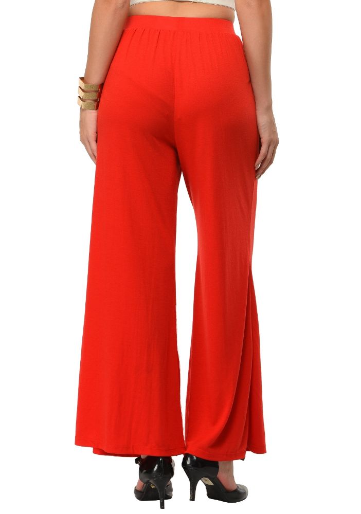 Picture of Frenchtrendz Poly Viscose Red Palazzos