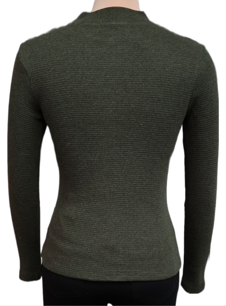 Picture of Frenchtrendz Women Winter Green  Mock Neck Top