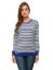 Picture of Frenchtrendz Cotton Ink Blue White Round Neck Full Sleeve Sweatshirt