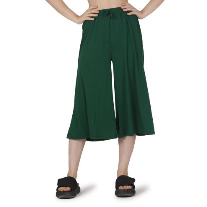 Picture of Frenchtrendz Poly Viscose Dark Green Short Palazzos
