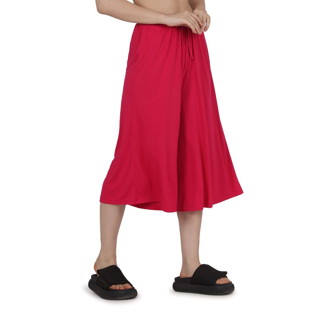 Picture of Frenchtrendz Poly Viscose Swe Pink Short Palazzos