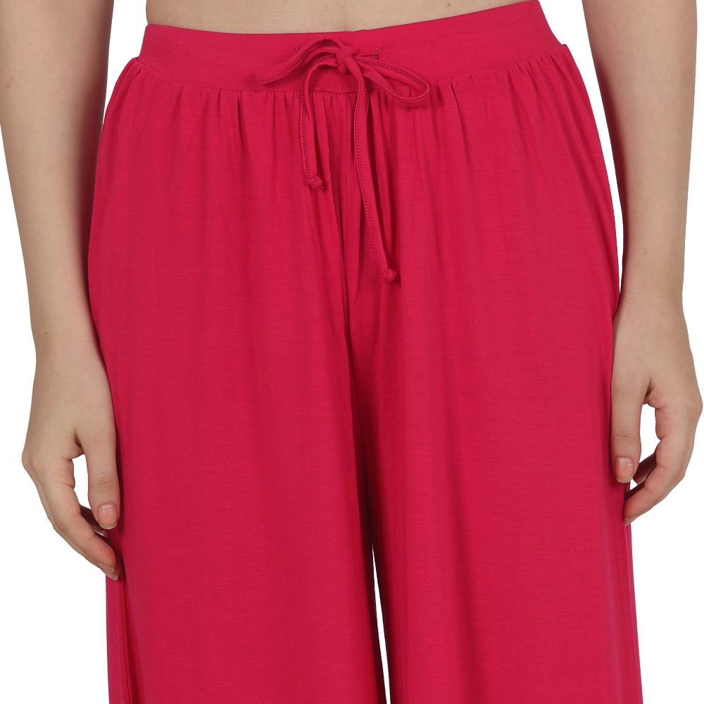 Picture of Frenchtrendz Poly Viscose Swe Pink Short Palazzos