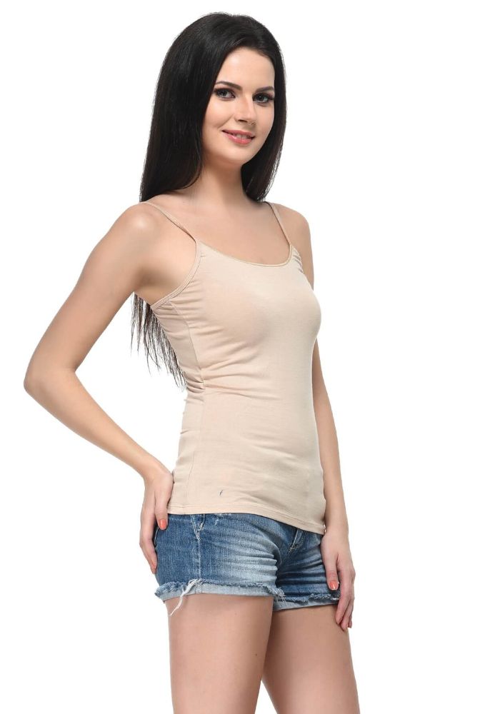 Picture of Frenchtrendz Modal Spandex Beige Medium Length Camisole