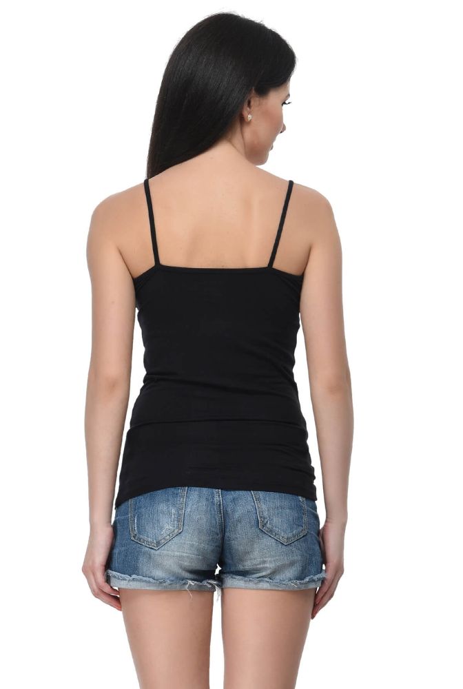 Picture of Frenchtrendz Modal Spandex Black Medium Length Camisole