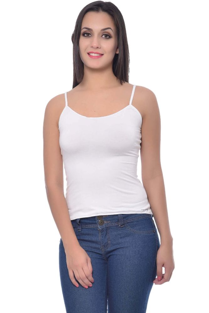 Picture of Frenchtrendz Modal Spandex White Short Length Camisole
