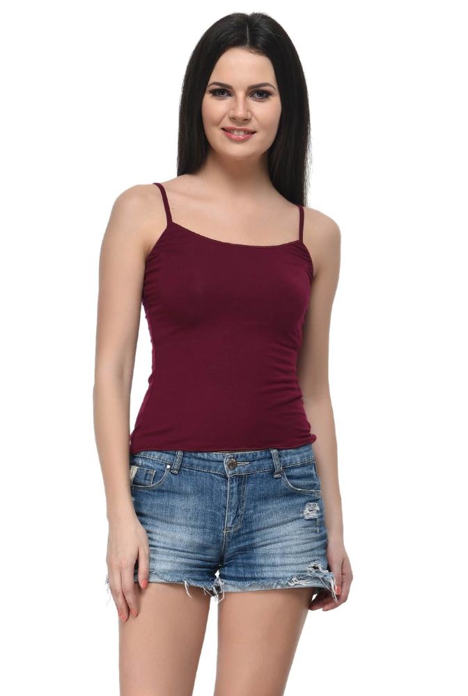 Picture of Frenchtrendz Modal Spandex Wine Short Length Camisole