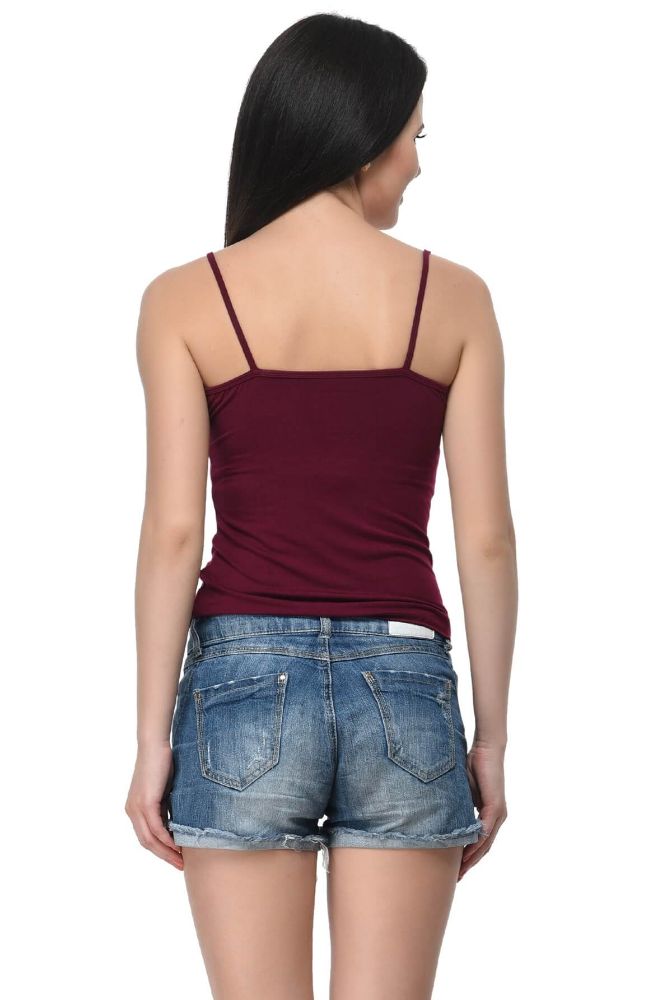 Picture of Frenchtrendz Modal Spandex Wine Short Length Camisole