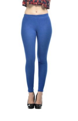 Picture of Frenchtrendz Cotton Modal Spandex Royal Blue With Back Pocket Jeggings