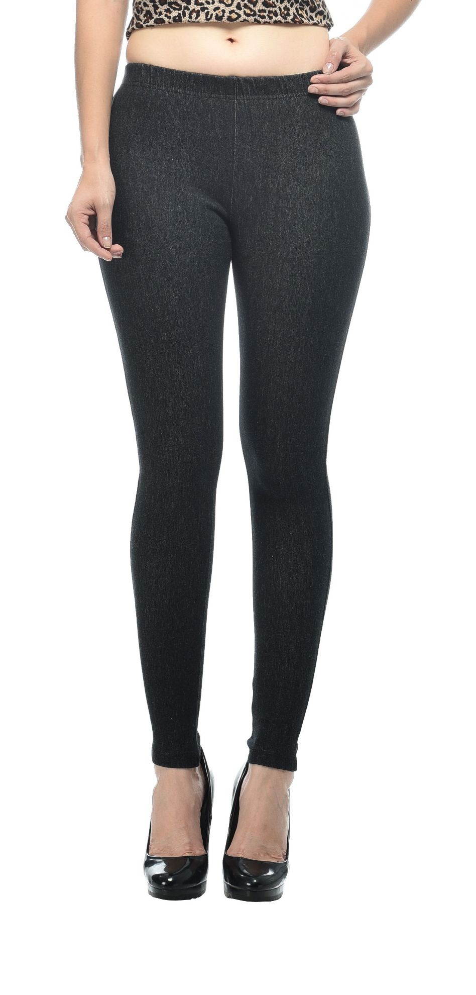 Frenchtrendz  Buy Frenchtrendz Cotton Modal Spandex Black With Back Pocket  Jeggings Online