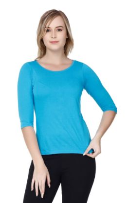 Picture of Frenchtrendz Viscose Turquish Bateu Neck 3/4 Sleeve Top