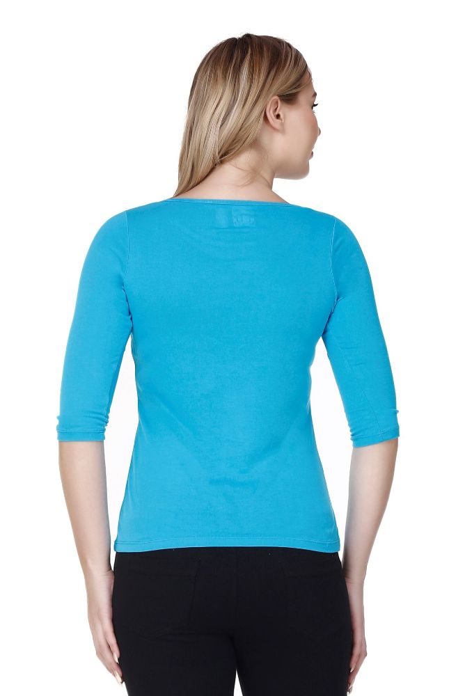 Picture of Frenchtrendz Viscose Turquish Bateu Neck 3/4 Sleeve Top