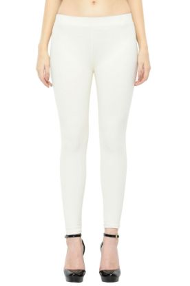 Picture of Frenchtrendz modal Poly Spandex Off-White Flat Belt Without Pocket Jegging