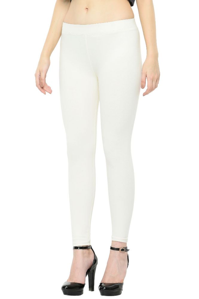 Picture of Frenchtrendz modal Poly Spandex Off-White Flat Belt Without Pocket Jegging