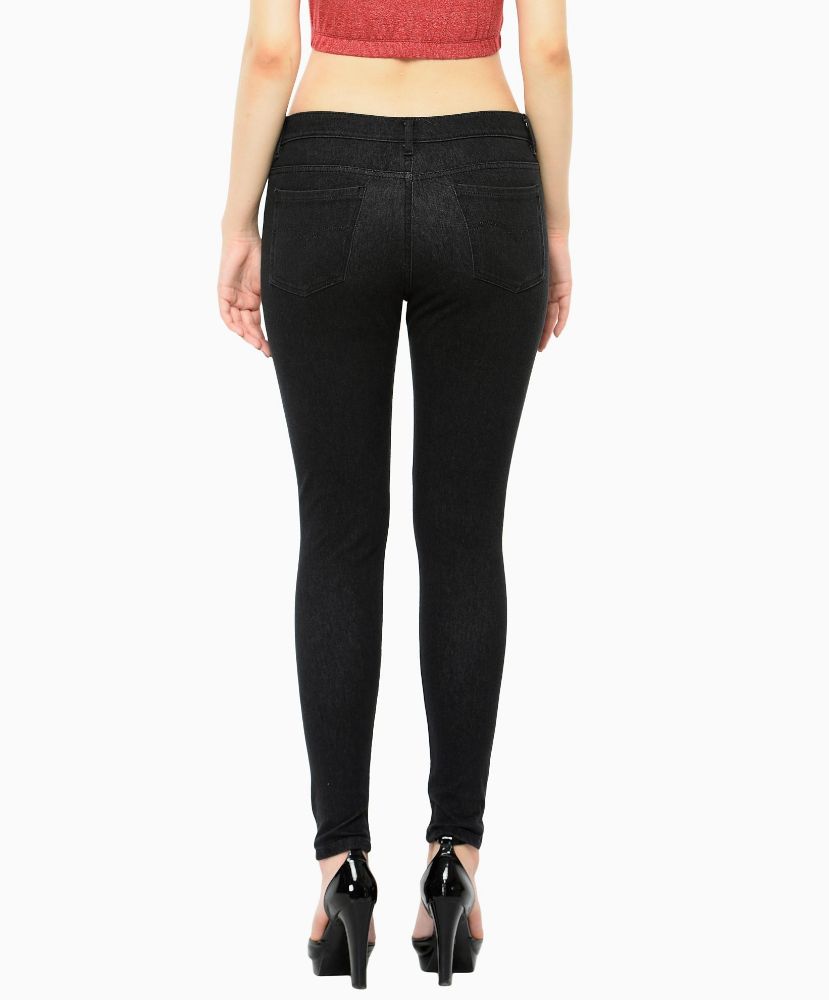 Picture of Frenchtrendz 3111 Cotton Viscose Spandex Black Jeans For Women
