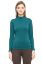 Picture of Frenchtrendz Cotton Spandex Teal Green Mock Neck Full Sleeve Tops