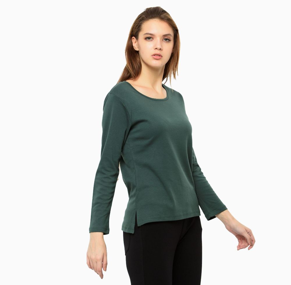 Picture of Frenchtrendz Cotton Interlock Green T-Shirt