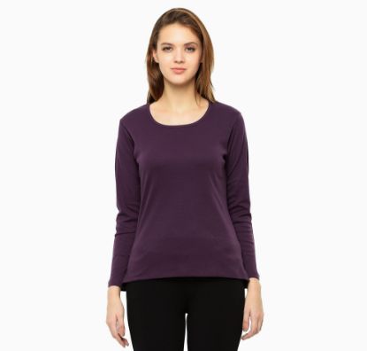 Picture of Frenchtrendz Cotton Interlock Purple T-Shirt