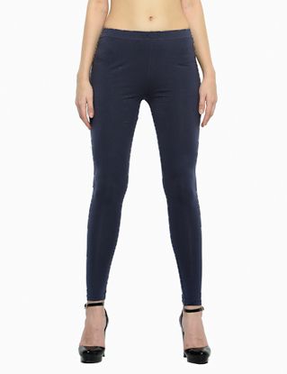 Picture of Frenchtrendz modal Poly Spandex Navy Without Pocket Jegging